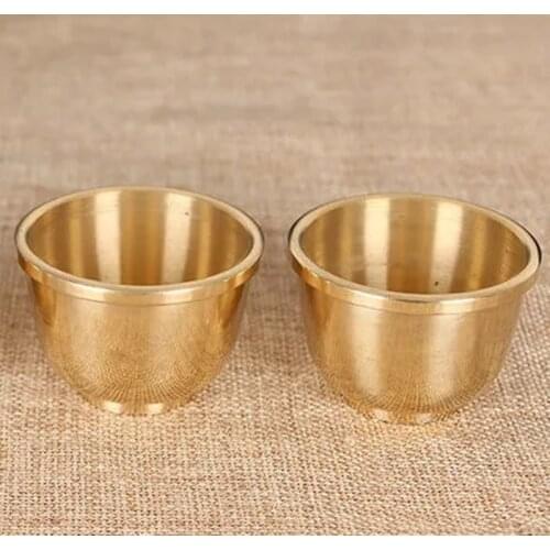 Mini Brass Tea Cup Spirits Wine Glasses Cup 30ml Drinking Antique Gift Retro Gold Ancient Vodka Shot Glass Home Decoration