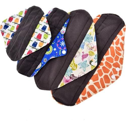 S/M/L/XL Mama Reusable Menstrual Cloth Sanitary Pads Napkin Waterproof Regular Flow Women Feminine Hygiene