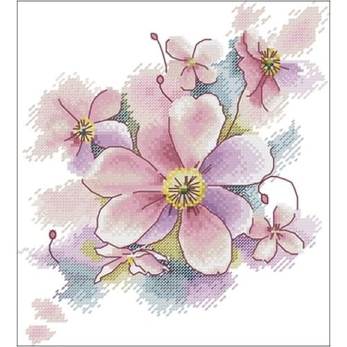 11/14/18/16/22/25/28ct Elegant peach blossom patterns Counted Cross Stitch 1 Cross Stitch Kits Embroidery Needlework Sets
