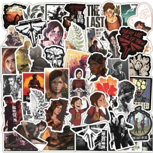 50Pcs The Last Of Us Part 2 Ellie Stickers Badge Waterproof Paster DIY Car Laptop PC Suitcase Skateboard Guitar Stickers Toy