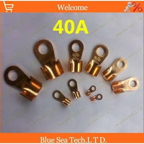 O type 6.2MM OT-40A Copper Blade terminal,40A battery terminal for car E-bike,electrombile etc.6mm wire earth terminal
