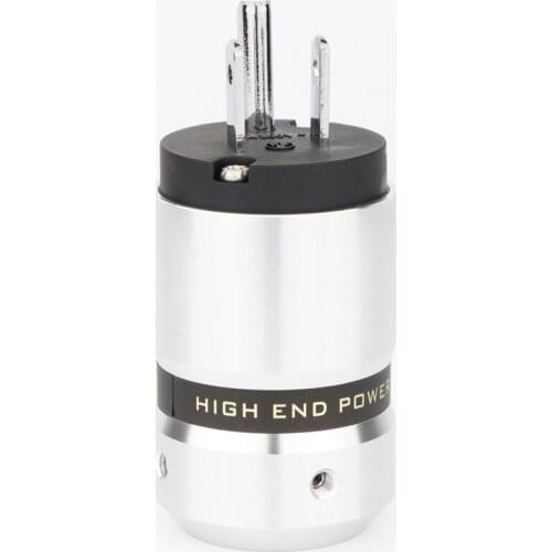 One Pair Gold/red copper/rhodium plated US Male Power plug +IEC Female connector for Diy AC power cords