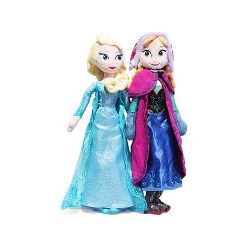 Original Frozen Cartoon Moive Anna Elsa Princess High Quality Stuffed Toy Doll Birthday Present For Child 50CM