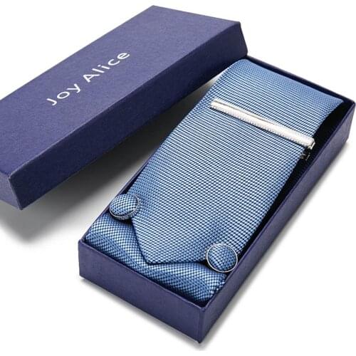 Gift Box 38 styles Tie Set Hanky Cufflinks With Gift Box Jacquard Woven Neckties Set For Men Wedding Party Lots of accessories