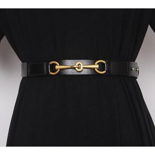Simple Design Plain Real Cow Leather Belt Women Waistband Fashion All Match Jean Pant Dress Belt Genuine Leather Waist Belt 2021