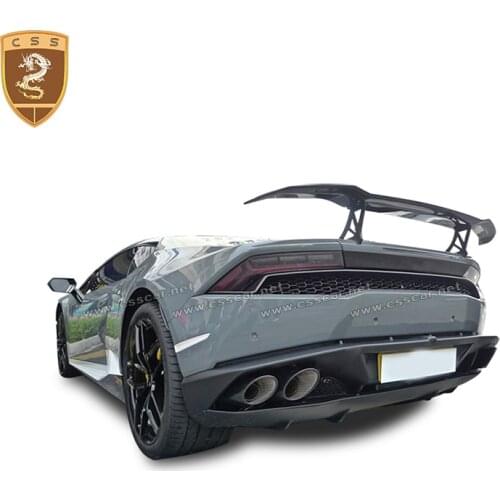 Real Carbon Fiber Car Rear Wing Trunk Lip Spoilers With Base For Lamborghini Huracan LP580 LP610 2014 2015 2016 2017 2018