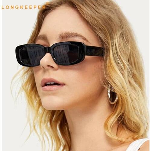 2020 Rectangle Sunglasses Women Trendy Vintage Small Narrow Square Sun Glasses Brand Design Female Eyewear Travel Oculos De Sol