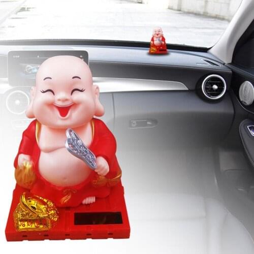 Buddha Statue Creative Anti-deform Plastic Interior Dashboard Decor Toy for Car