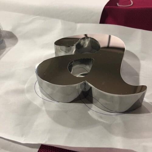 High Custom out door 3d chrome Aluminum letter sign