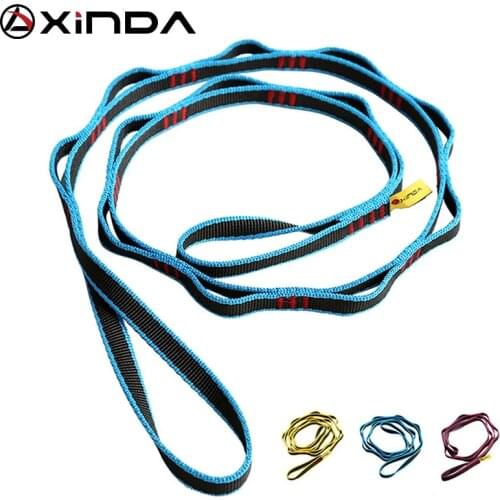 XINDA Outdoor Climbing Rope Climbing Auxiliary Rope Downhill Aerial Yoga Hammock Daisy Ring Sling Equipment Wear Ring