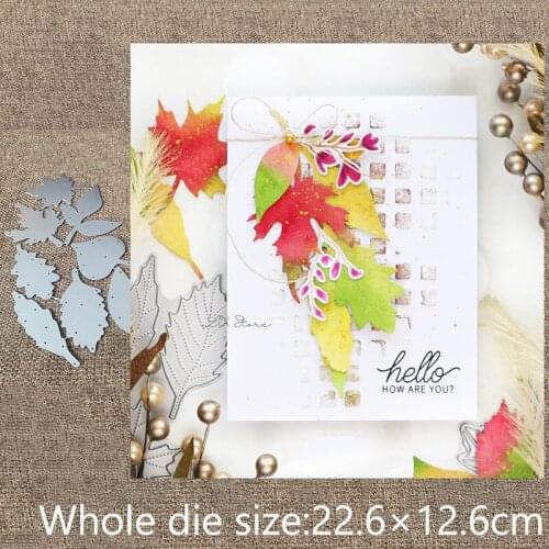 XLDesign Craft Metal Cutting Dies stencil mold 8pcs Fall Leaves decoration scrapbook Album Paper Card Craft Embossing die cuts