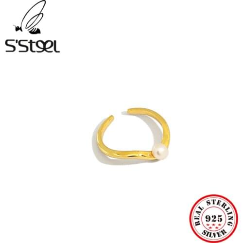 SSTEEL Korean Earrings 925 Sterling Silver Clip Earring For Women Freshwater Pearl Gold Earings Aretes De Plata De Ley Jewelry