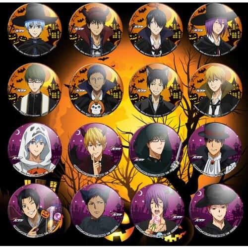 1pcs 58MM Anime Badge Halloween kuroko no basket Kagami Takao Midorima Harajuku Button BADGE Pins Pin Cosplay Costume BROOCH