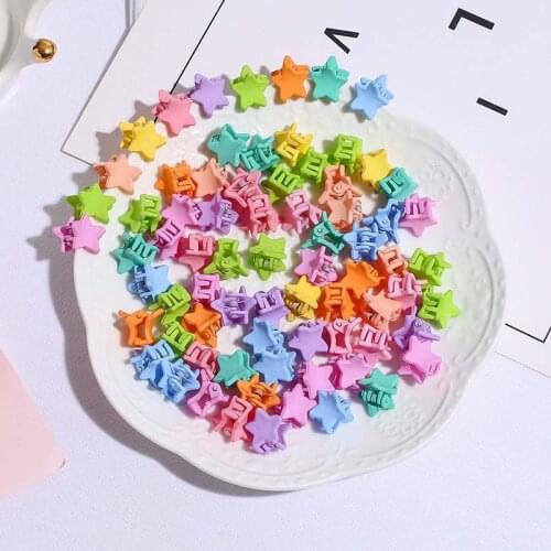 30/50 PCS Girls Small Hair Claw Cute Colorful Flower Star Mickey Pattern Kids Sweet Hairpins Hair Clip Headwear Hair Accessories