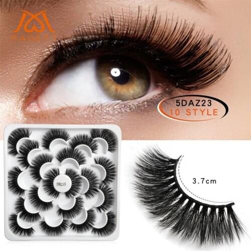 10 pairs 20 mm 5D fake Eyelashes 100% Mink Eyelashes Mink Lashes Natural Dramatic Volume Eyelashes Extension False Eyelashes