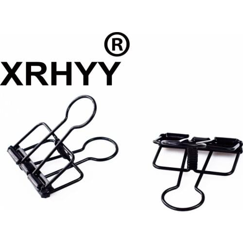 10 Pcs Black Metal Wire Binder Clips Hollow Out Paper Clip For Home Office Supplier Accessories Stationery DIY Bookmarks Clips