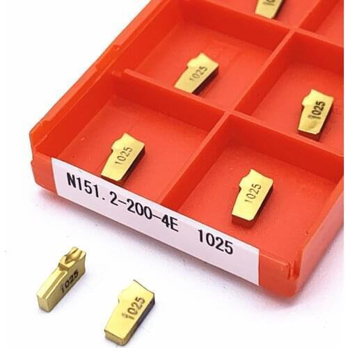 10PCS N151.2-200-4E N151.2-300-4E N151.2-400-4E 1025 1125 Carbide Blade Slotted Blade CNC Lathe Cutting Blade Turning Tool Lathe