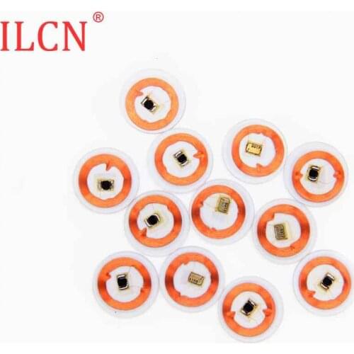 125khz ID Transparent Circular Copper Wire Coin Read Only Card Keyfobs RFID Key Fob Token EM4100 TK4100 20mm Access Control 100