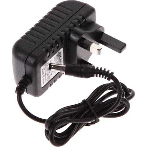 AC 100-240V DC 12V 1A Power Adapter Universal Power Supply Wall Plug Charger Adaptor 5.5x2.5mm with 1m Cable UK Standard Plug