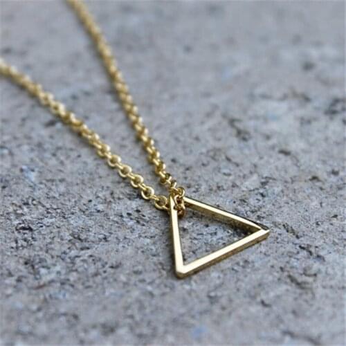 Europe And The United States chain Female Fashion Titanium Steel Triangle Geometry Clavicle Joker