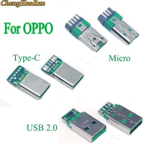 ChengHaoRan 1pcs for OPPO Micro USB 2.0 USB 3.1 TYPE-C Male Jack Plug Socket Charging Charge Port Connector
