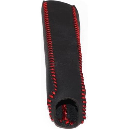 DWCX Car Black 1Pc Leather Hand Brake Stitching Cover Protective Sleeve for Honda Civic 2004 2005 2006 2007 2008 2009 2010 2011