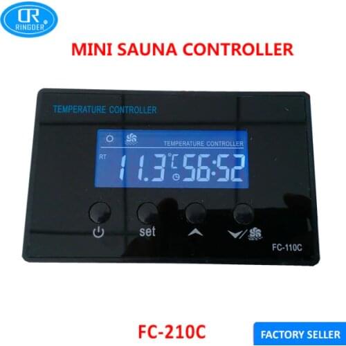 RINGDER FC-210C 30A 10A LCD Mini Sauna Room Foot Spa Digital Temperature Controller With Countdown Timer Regulator Thermostat
