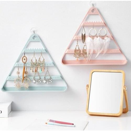 Household Jewelry Holder Room Organizer Hanging Earring Wall Shelf Earrings Jewelry Box Bathroom Storage Containers