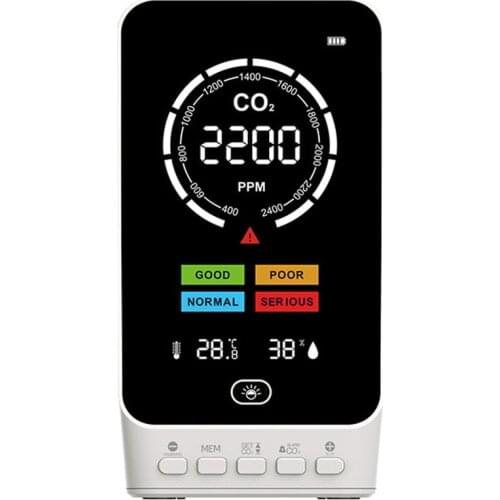 CO2 Detector Intelligent CO2 Concentration Air Quality Detector Carbon Dioxide Monitor Temperature And Humidity Meter Air Tester
