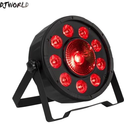 DJWORLD 4/8/12pcs 9 Plus 1 3in1 Plastic Flat Par Light Full Color Fast Shipping for Atmosphere of Disco DJ Music Party Club