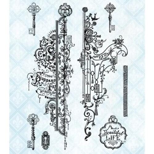Background Clear Stamp for Scrapbooking Transparent Silicone Rubber DIY Photo Album Decor 0531