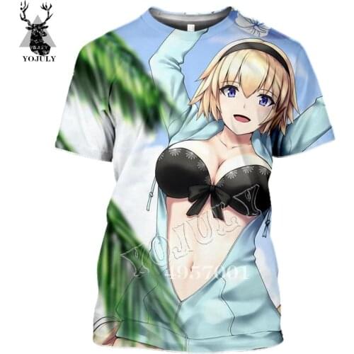 SONSPE Men Street Wear Funny T Shirt Summer Unisex Fashion Casual Short Sleeve 3D Print Harajuku Anime Girl O-neck T-Shirts