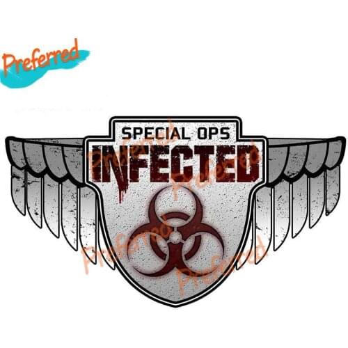 Personality Infected Shecial OPS Logo Car Stickers and Decals Auto Waterproof Trunk Bumper Wall Decor Vinyl Wrap