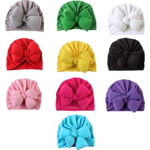 2020 latest style new born India cap girl creative bowknot cap lovely cotton bowknot hat 5ps/lot