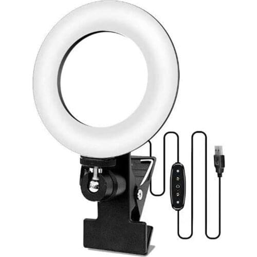 Selfie Ring Light Clip For Youtube Live Monitors And Laptops Desktop Zoom Lighting LED Ring Lamp Video Conference Lighting Kit