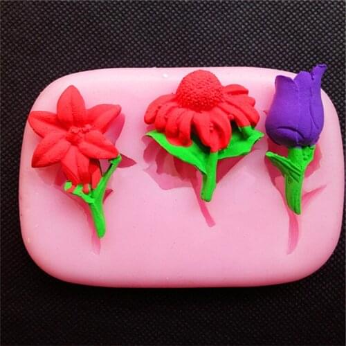 Luyou 2016 Rose Flower Silicone Mold , Fondant Cake Chocolate Candle Moulds, Cake Decorating Tools Baking Tools For Cakes FM766