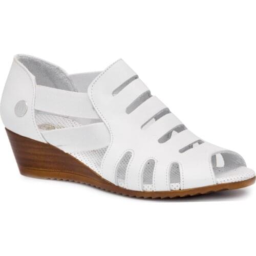 Mammamia D21YA 260 White 2021 Summer Women Shoes Sandals Genuine Cow Leather Toe Daily Lift Use Casual Comfortable