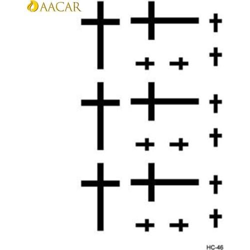 Stickers Temporary Body Art Waterproof Tattoo For Men Simple 10.5*6cm 1 Sheet Women Temporary Cross Tattoo
