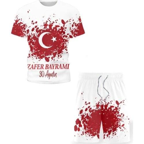 2021 Summer New Mens Sets Fashion Youthful Vitality Casual T-Shirt Sport Shorts High Street Men Sportswear Street Sweatshirt