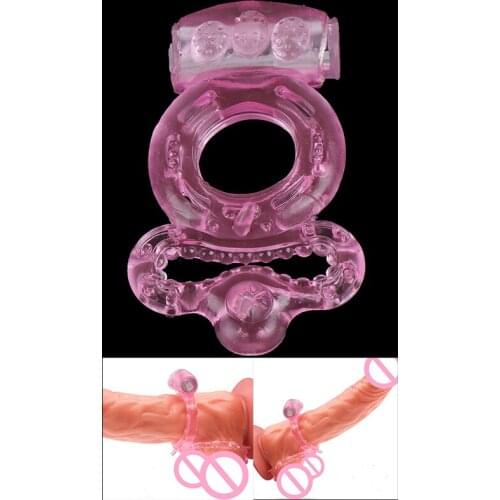 New Vibrator Stimulator Men Jelly Vibrating Sex Toys Lasting Ring Finger Vibration Sex Adult Adjustable Adult Toys Tools