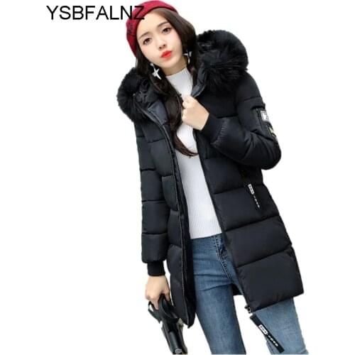 Parka Women 2021 Winter Tops Long Cotton Casual Fur Hooded Jackets Female Thick Warm Winter Parkas Female Overcoat Coat Clothing