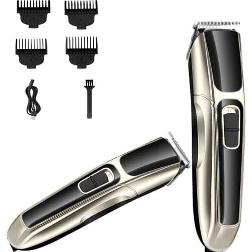 Professional Mens Hair Clipper Cordless Beard Trimmer Carbon Steel Blade Low Noise Hair Trimmer