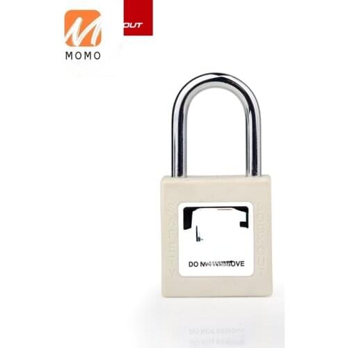 Industrial lockout-tagout Mini small LOTO Padlock with 25MM Steel Shackle and White nylon body for Industrial lockout-tagout