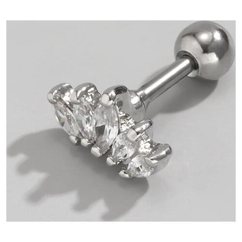 New Punk Exaggerated Diamond-studded Crown Belly Button Nail Temperament Alloy Rhinestone Piercing Jewelry Umbilical Button 2021
