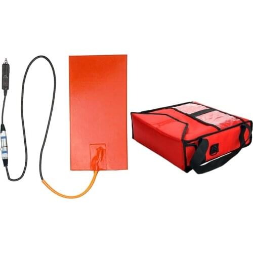Silicone Heated Pad 152X304mm Heating Plate Mat 100W 12V for Pizza Hot Food Delivery Bag Mat Heating