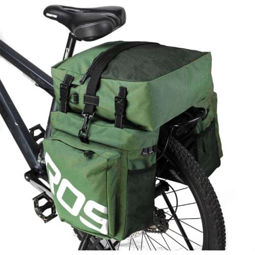 Sahoo 3 In 1 Bicycle 37L MTB Road Bike Bag Luggage Carrier Pannier Rear Trunk Rack Bags Light Reflective Optional Rain Cover