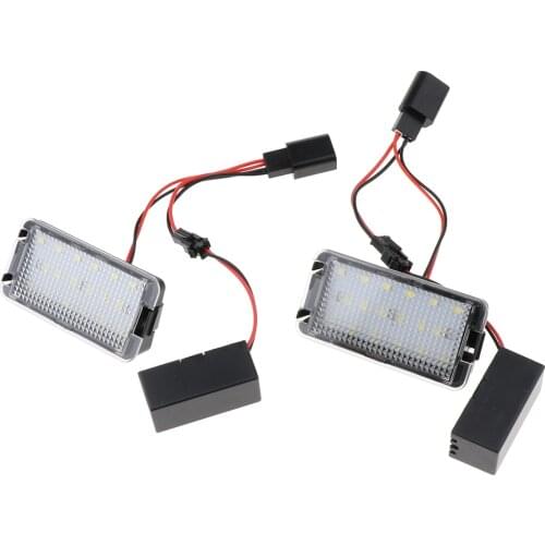 2 Pack Truck LED Tail Lamp Rear Number License Plate Light Bulbs for Seat