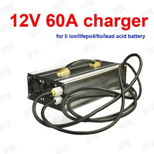 12V 60A charger no 12v 50A 16.8v 60A lithium 12.6v 60A 3S li-ion 4S 14.6V 60A lifepo4 battery charger lead acid battery 200ah