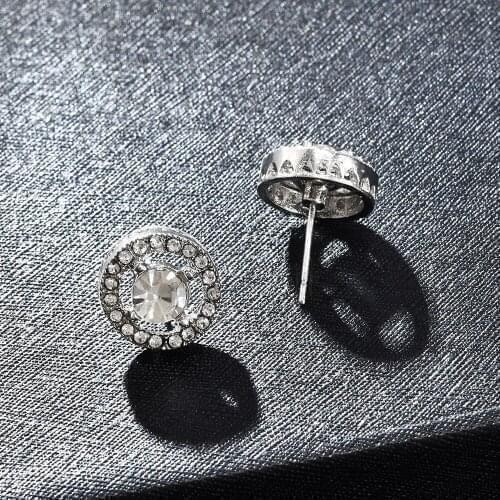 Fashion Stud Earring Women Lady Exquisite CZ Rhinestone Crystal Crown Elegant Jewelry Earrings for women Gift