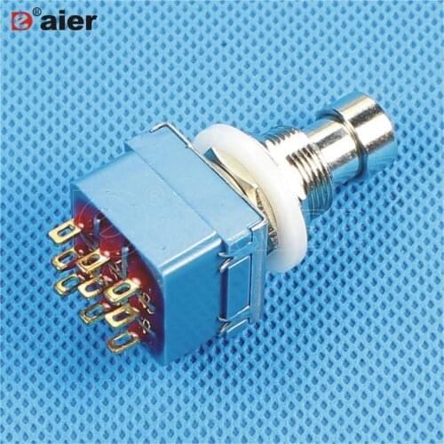 2PCS Gold Pins Good Quality PBS-24-302G 3DPT Guitar Effects Pedal Box Stomp Foot Metal Switch True Bypass Guitar Accessories